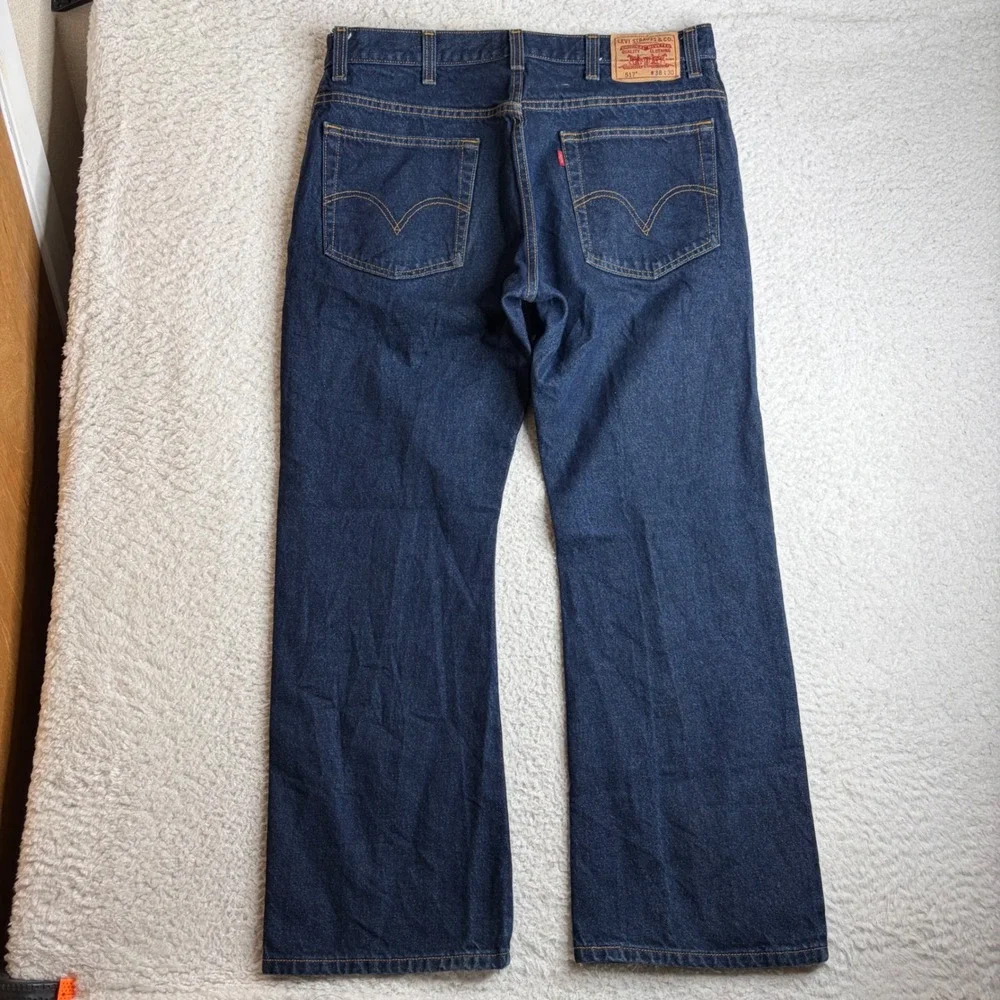Y2K Levis 517 Bootcut Jeans Mens 38x30 (36x30) Dark Wash Indigo Cotton Denim